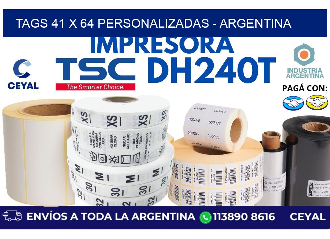 tags 41 x 64 personalizadas – Argentina