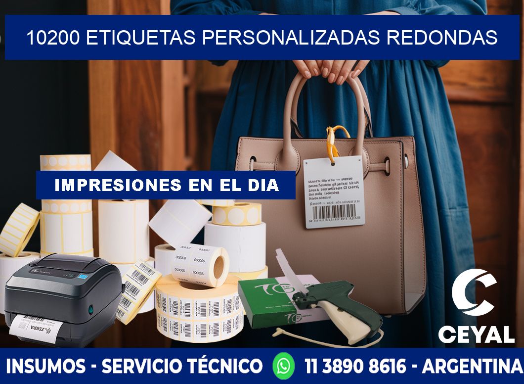 10200 Etiquetas personalizadas redondas