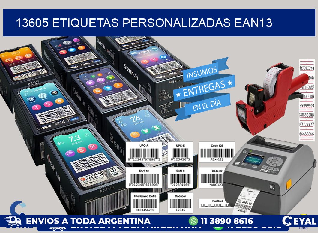 13605 Etiquetas personalizadas ean13