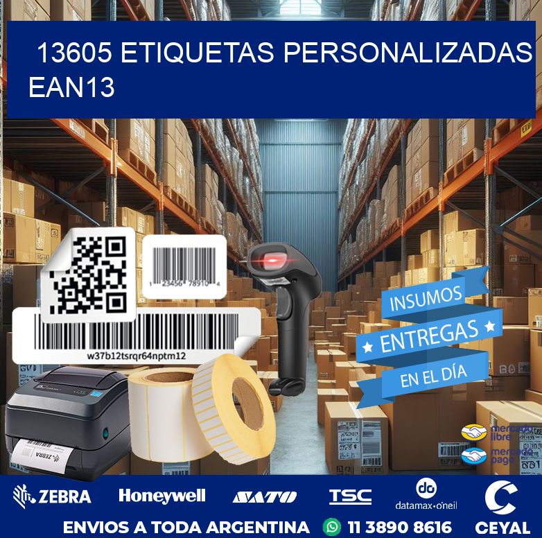 13605 Etiquetas personalizadas ean13