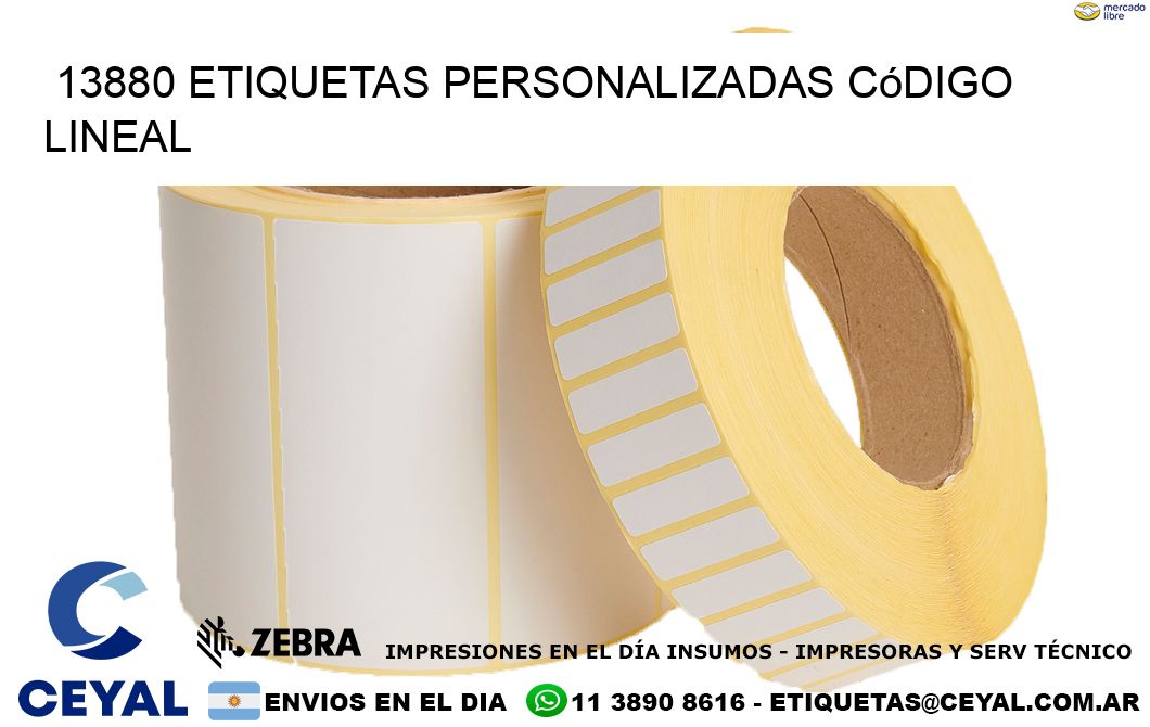 13880 Etiquetas personalizadas código lineal