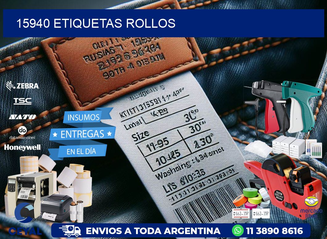 15940 etiquetas rollos
