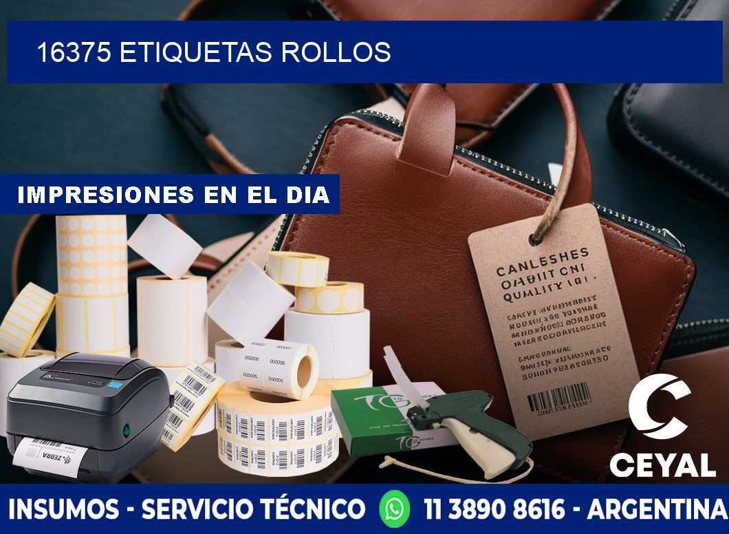 16375 Etiquetas rollos