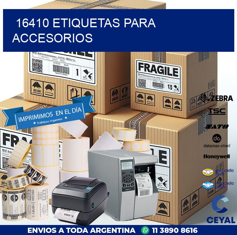 16410 Etiquetas para accesorios