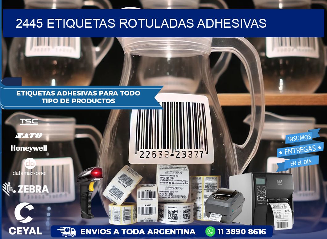 2445 etiquetas rotuladas adhesivas