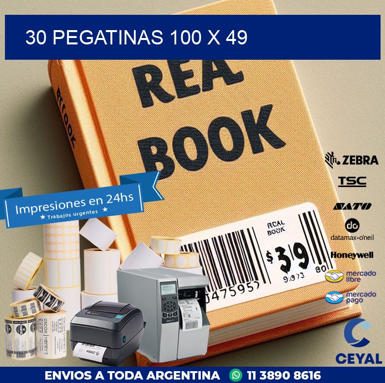 30 PEGATINAS 100 x 49