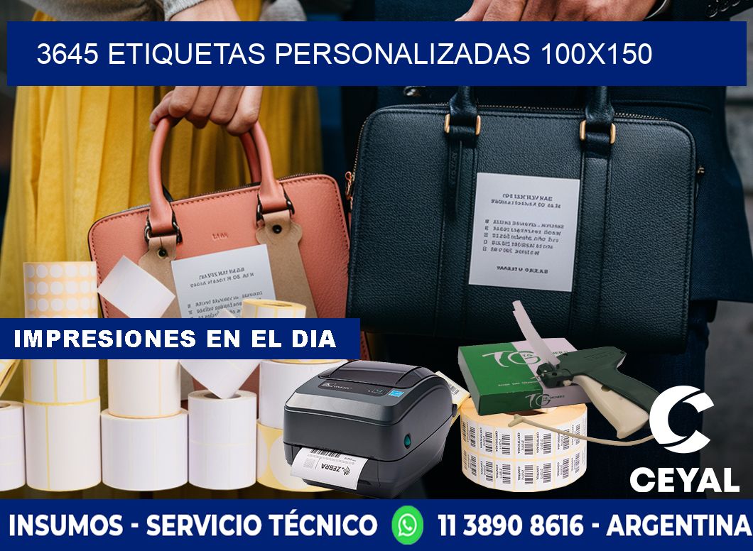 3645 Etiquetas personalizadas 100x150