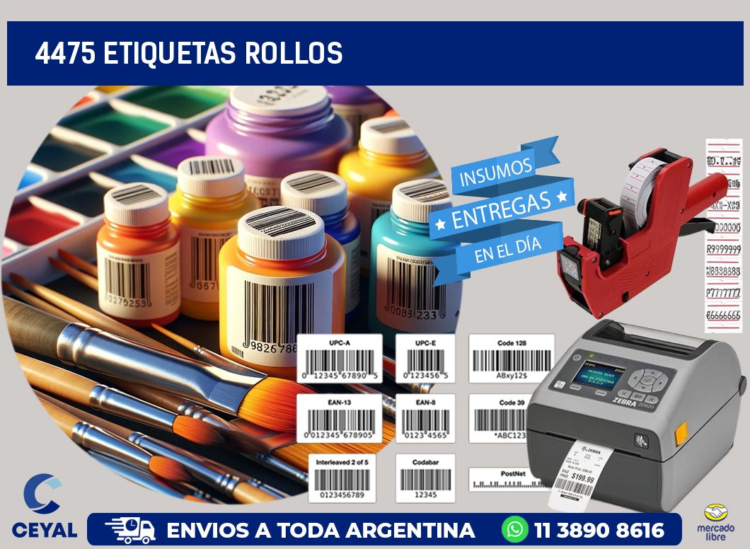 4475 etiquetas rollos