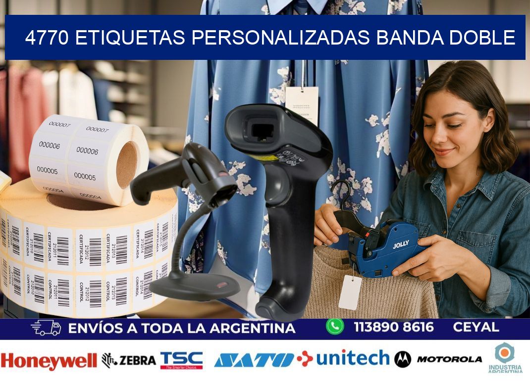 4770 Etiquetas personalizadas banda doble