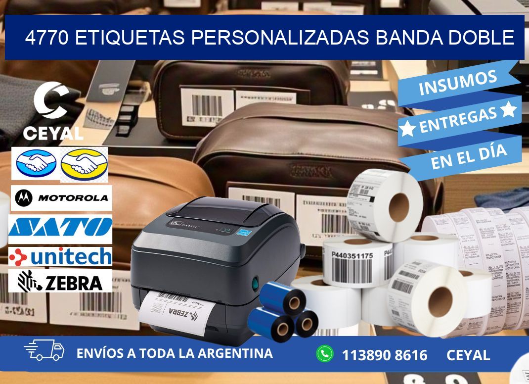 4770 Etiquetas personalizadas banda doble