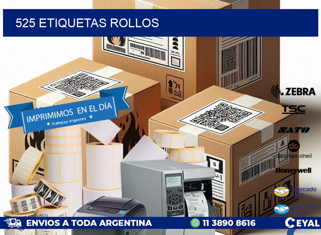 525 etiquetas rollos