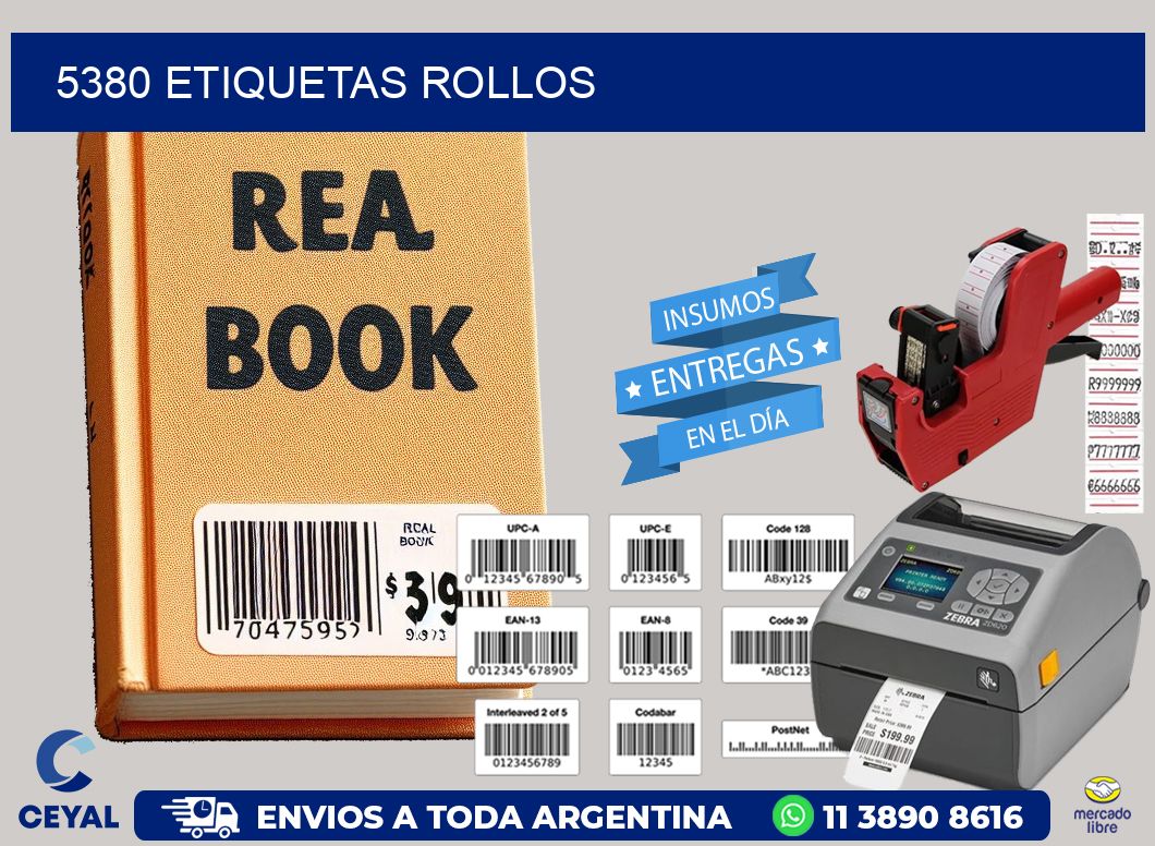 5380 etiquetas rollos