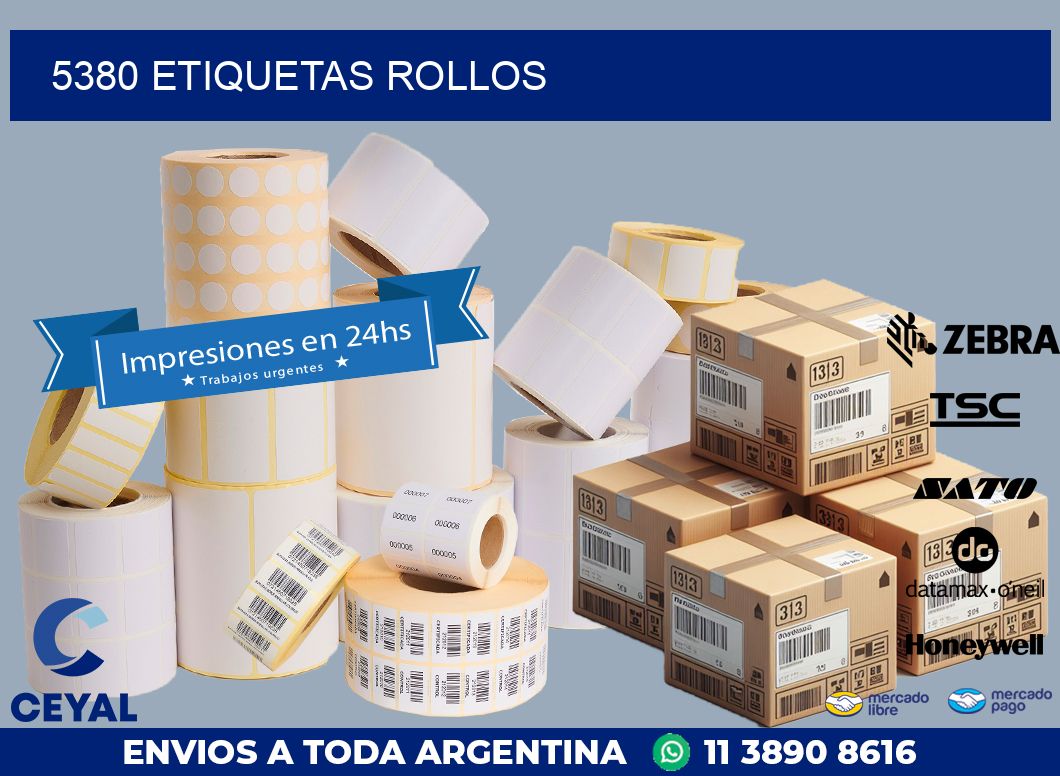5380 etiquetas rollos