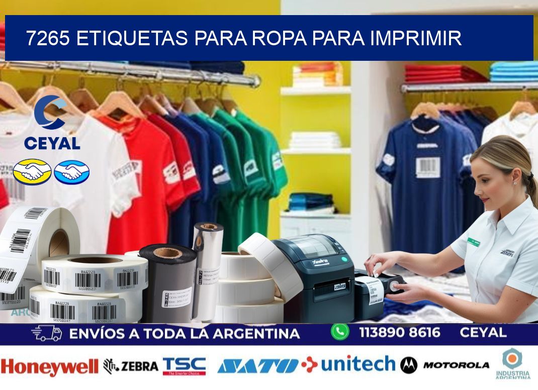 7265 Etiquetas para ropa para imprimir