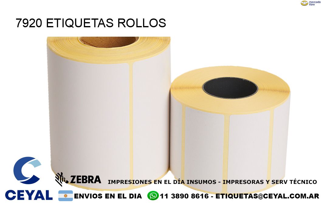 7920 etiquetas rollos