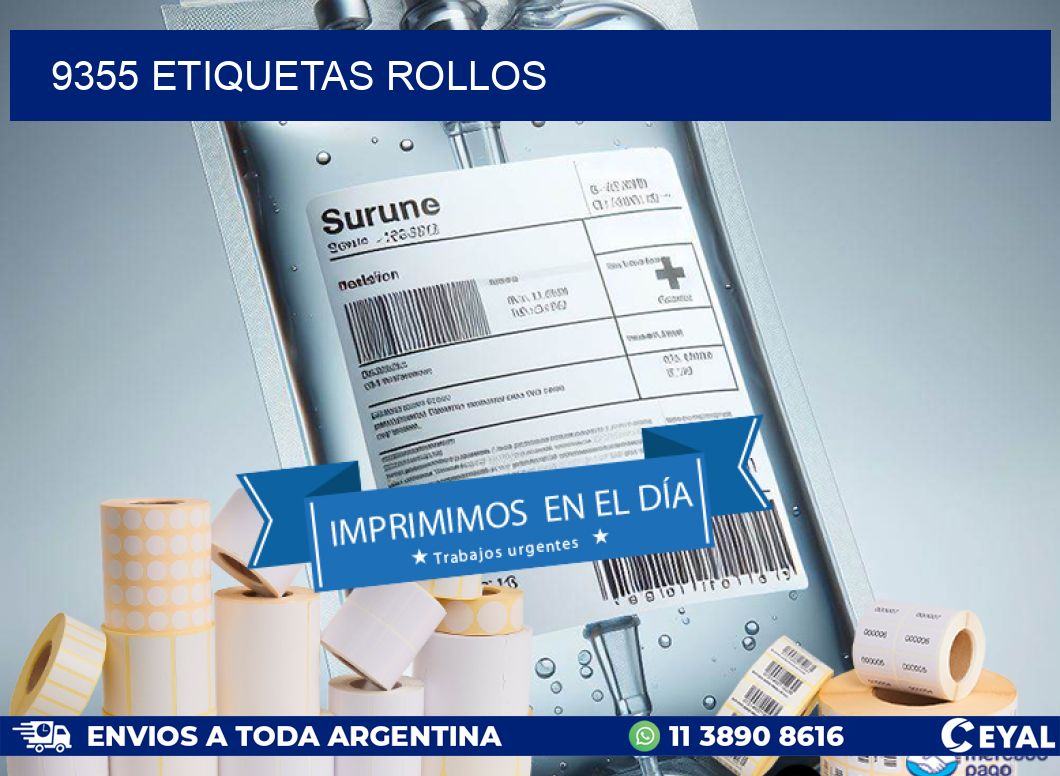 9355 etiquetas rollos