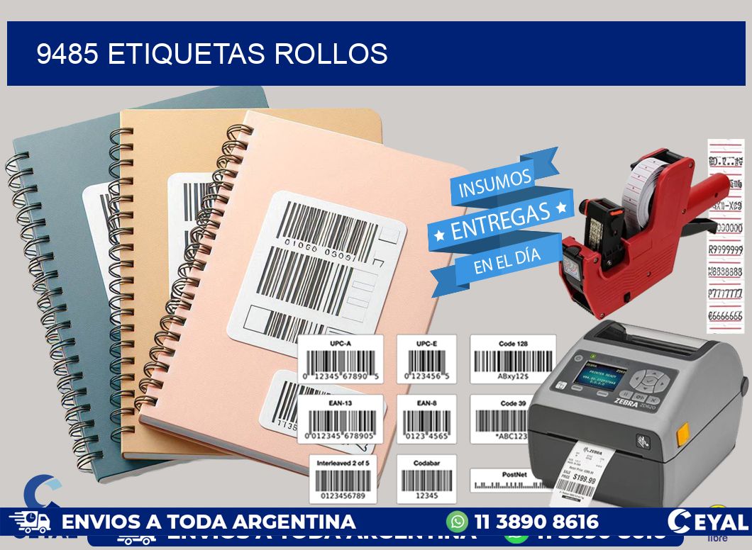 9485 etiquetas rollos