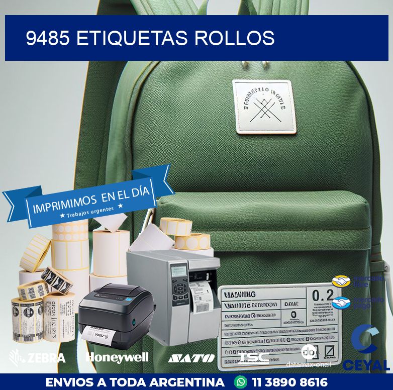 9485 etiquetas rollos