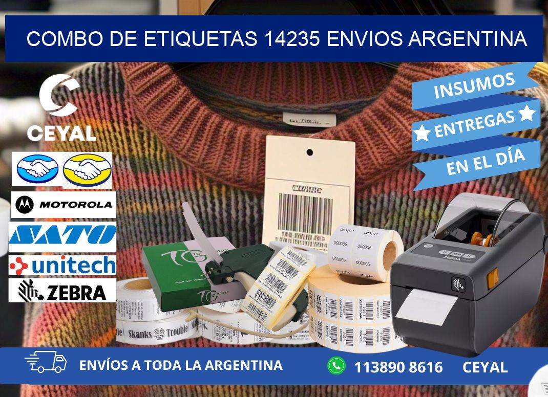 Combo de etiquetas 14235 ENVIOS ARGENTINA