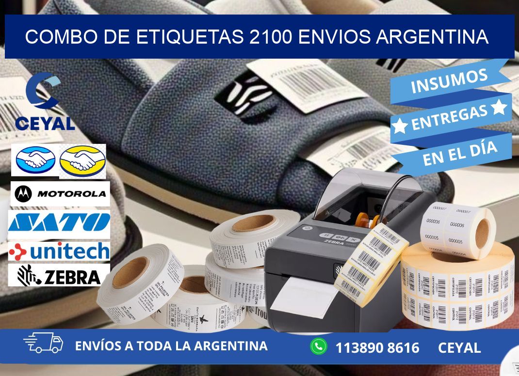 Combo de etiquetas 2100 ENVIOS ARGENTINA