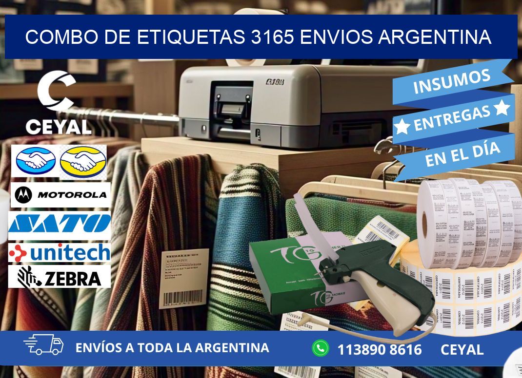 Combo de etiquetas 3165 ENVIOS ARGENTINA