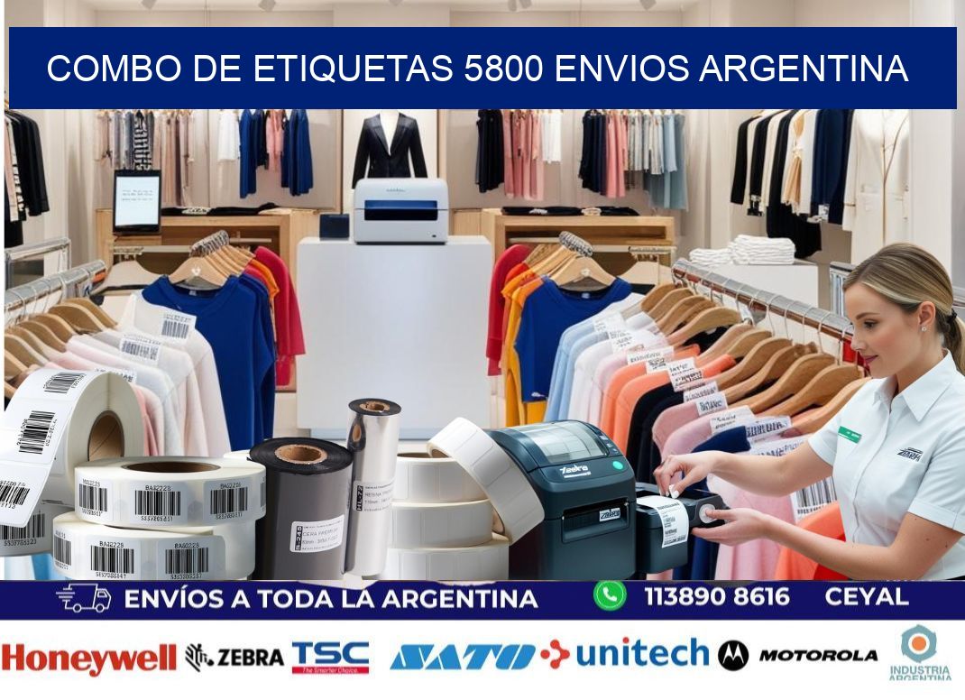 Combo de etiquetas 5800 ENVIOS ARGENTINA