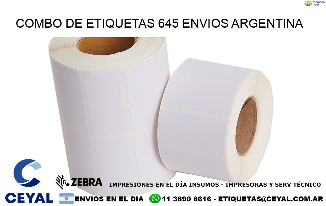 Combo de etiquetas 645 ENVIOS ARGENTINA