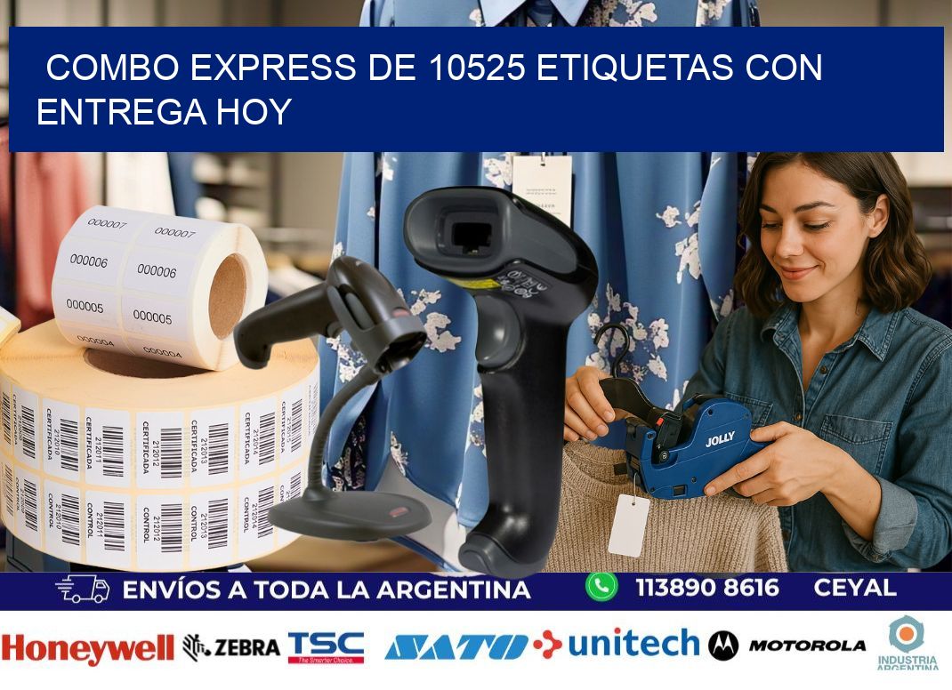 Combo express de 10525 etiquetas con entrega hoy