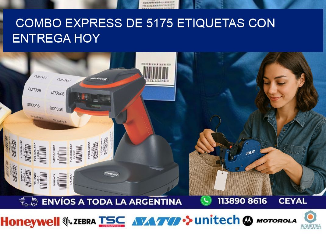 Combo express de 5175 etiquetas con entrega hoy