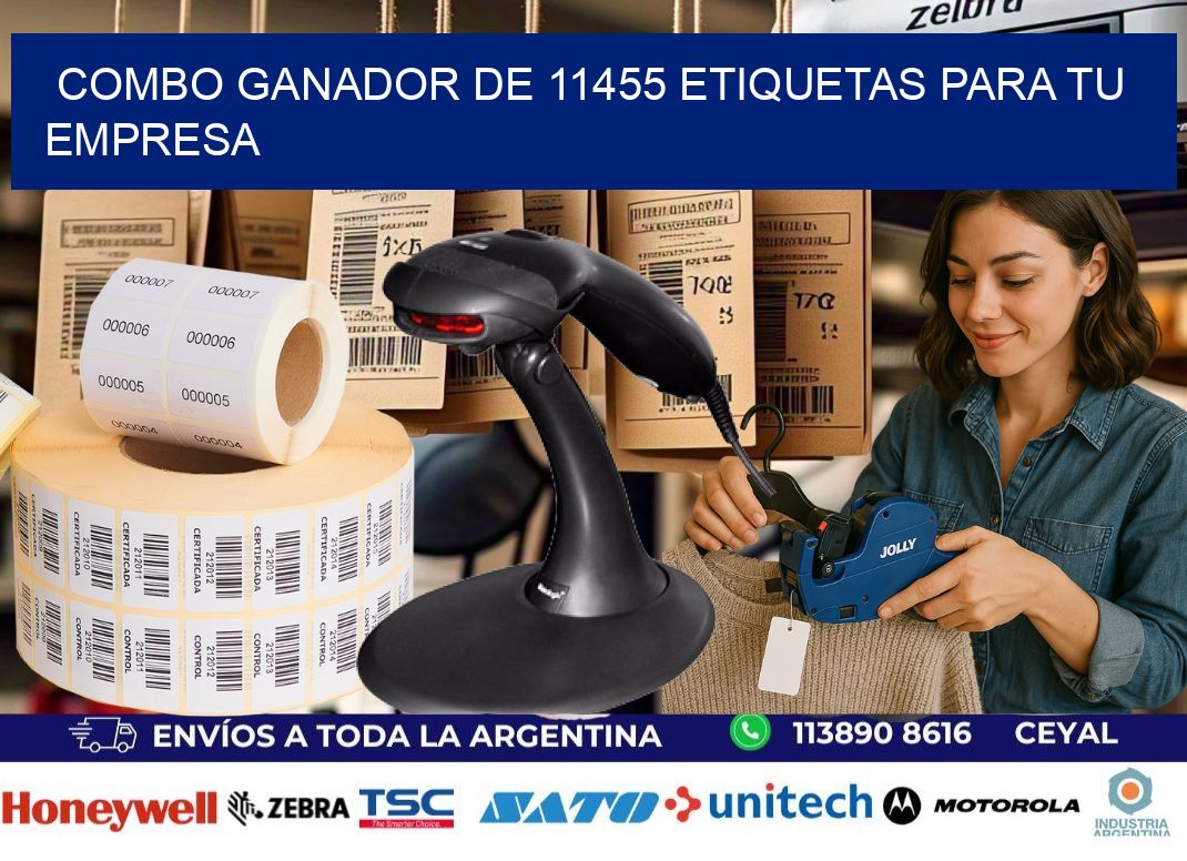 Combo ganador de 11455 etiquetas para tu empresa