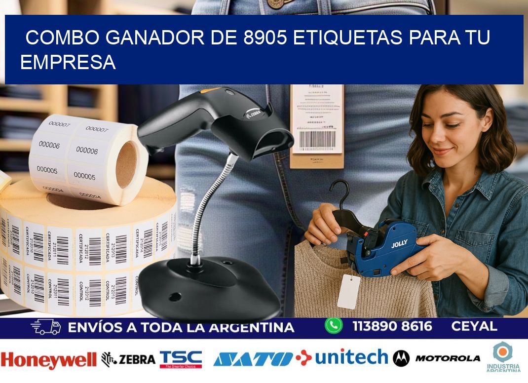 Combo ganador de 8905 etiquetas para tu empresa