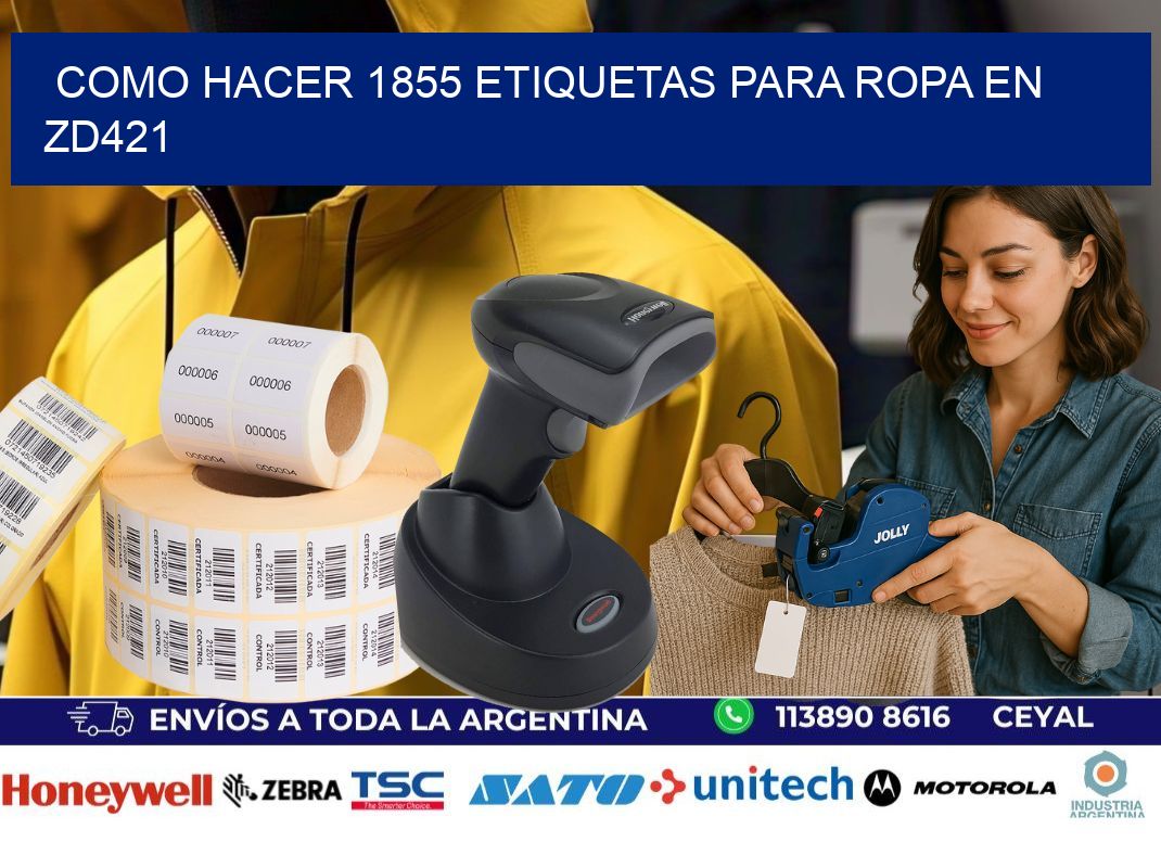 Como hacer 1855 etiquetas para ropa en zd421