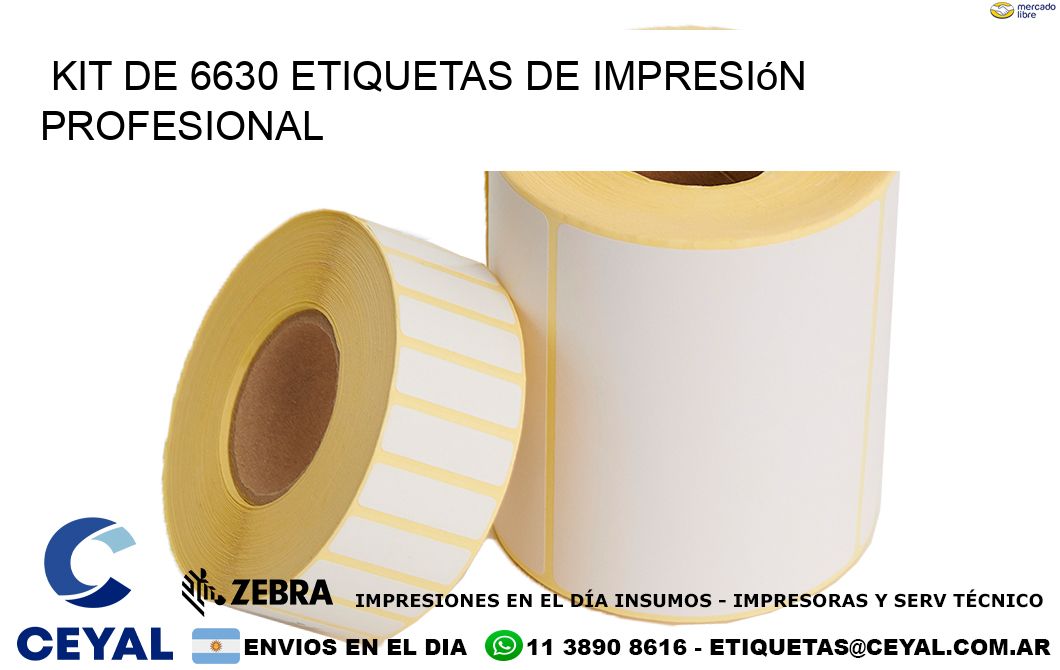 Kit de 6630 etiquetas de impresión profesional
