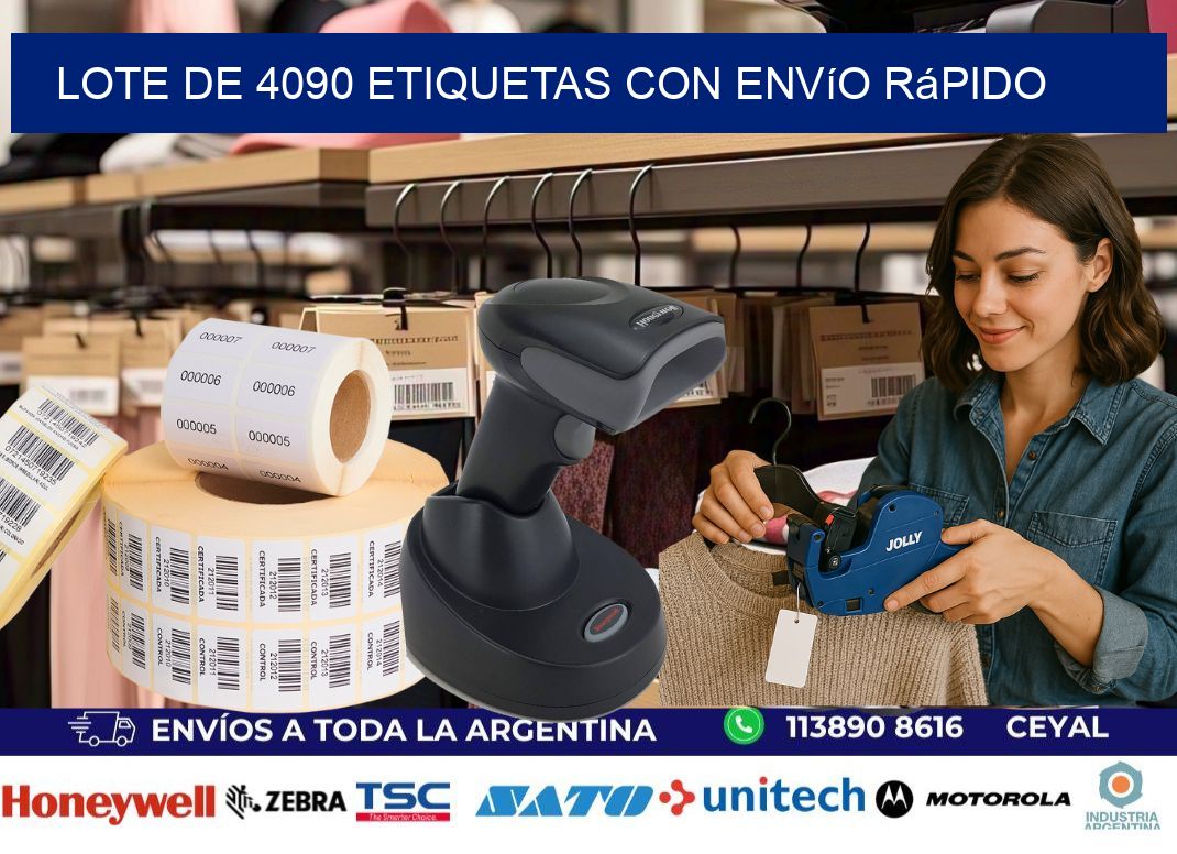 Lote de 4090 etiquetas con envío rápido