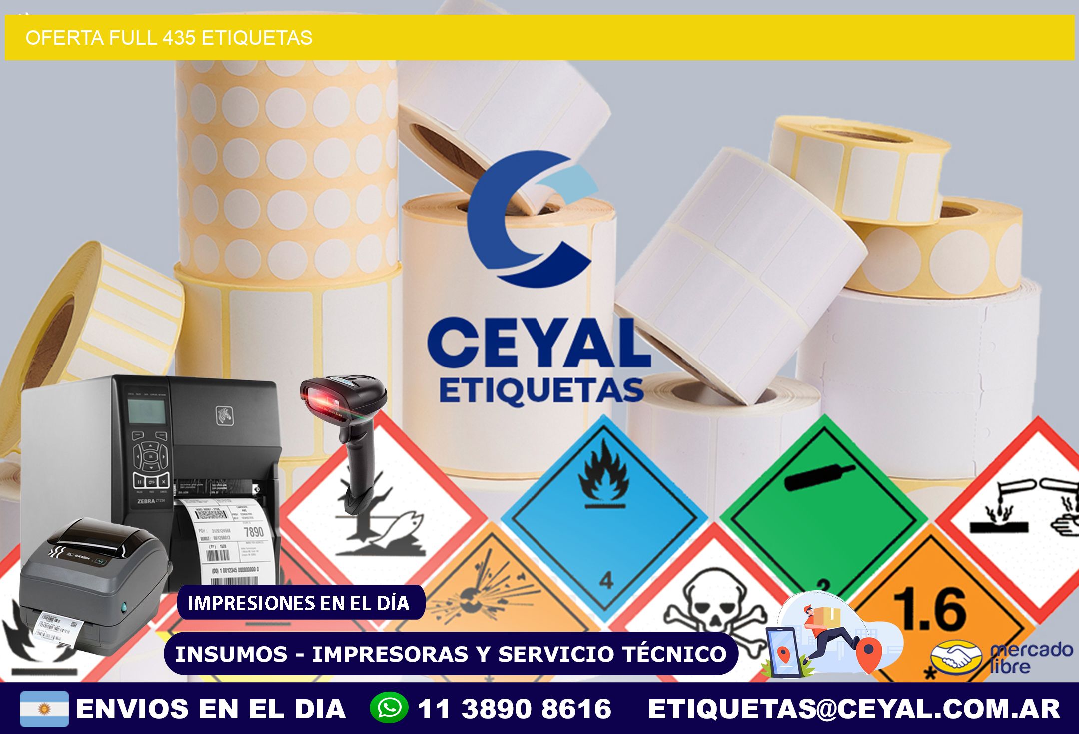 Oferta full 435 etiquetas