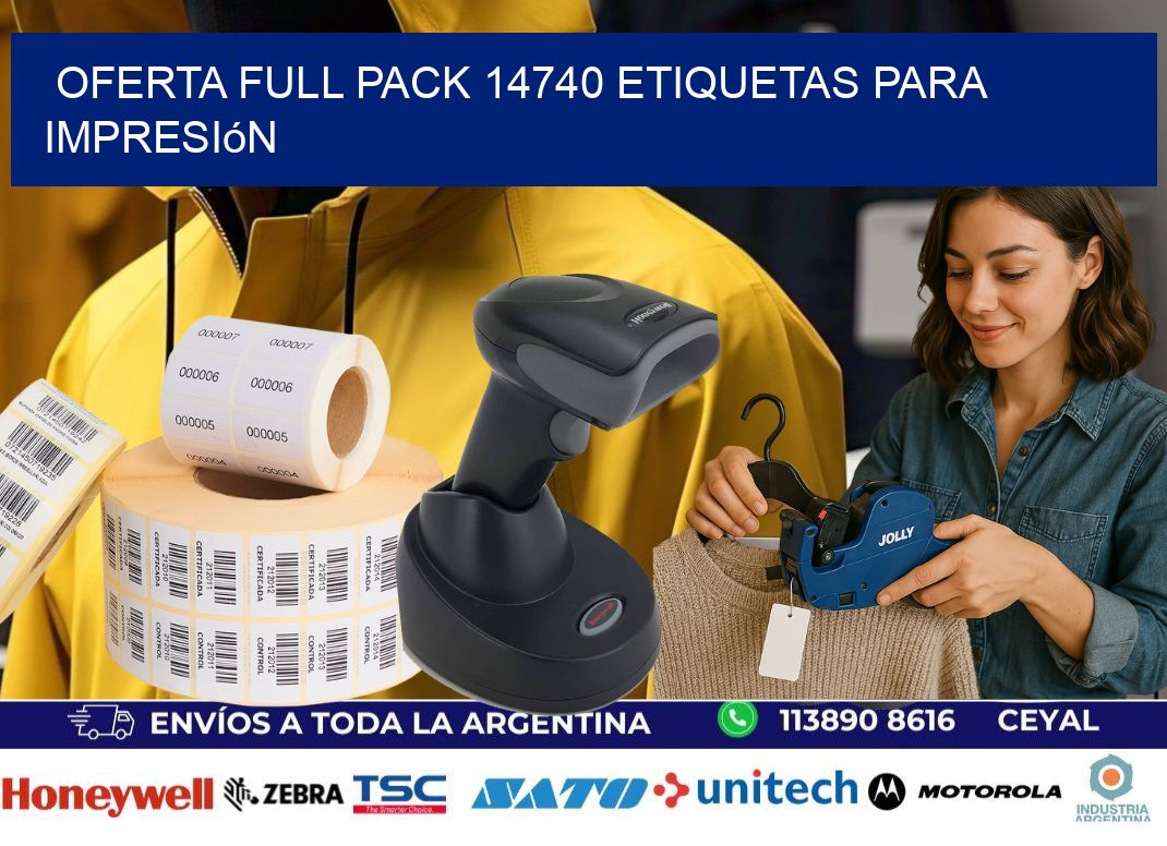 Oferta full pack 14740 etiquetas para impresión