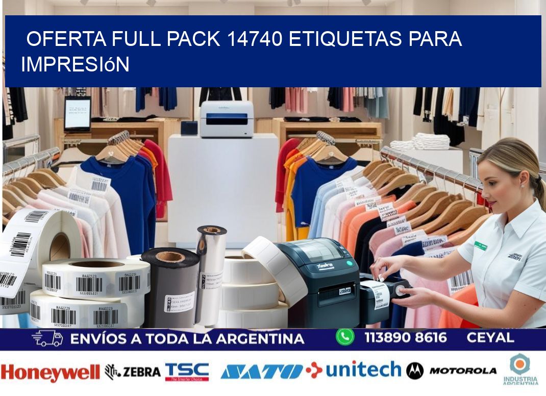 Oferta full pack 14740 etiquetas para impresión