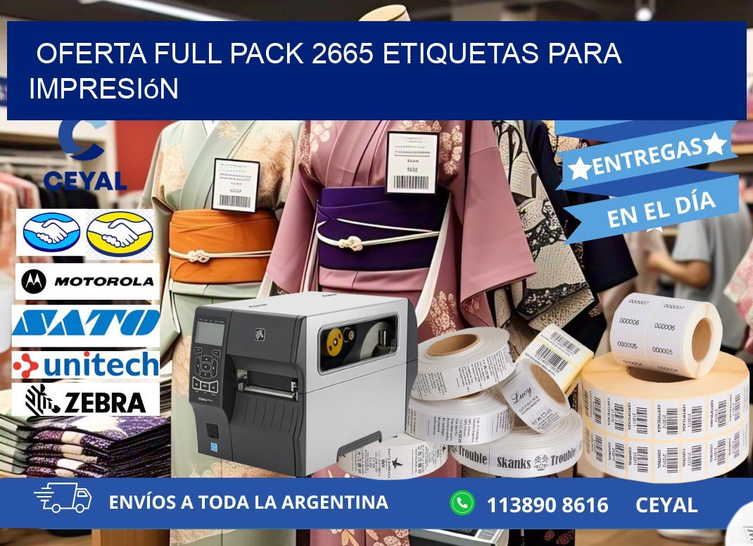 Oferta full pack 2665 etiquetas para impresión