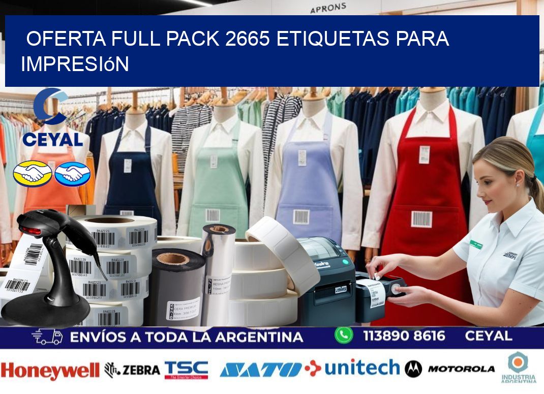 Oferta full pack 2665 etiquetas para impresión