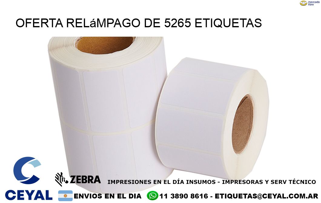 Oferta relámpago de 5265 etiquetas