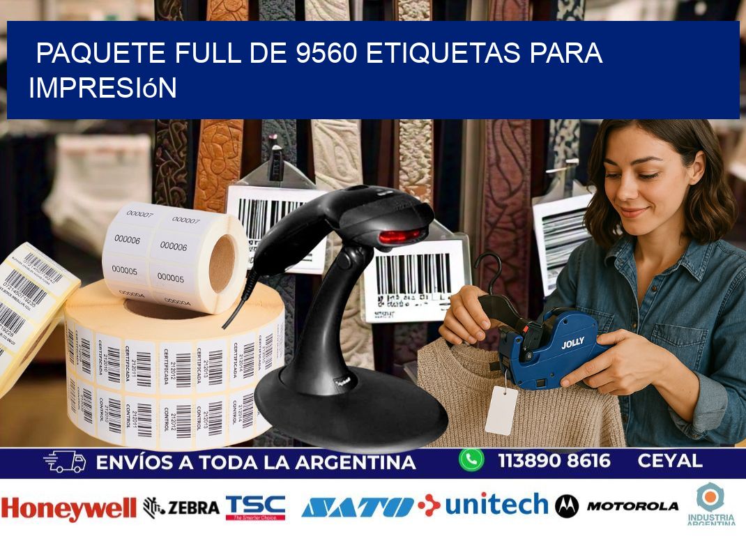 Paquete full de 9560 etiquetas para impresión