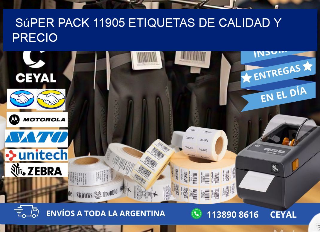 Súper pack 11905 etiquetas de calidad y precio
