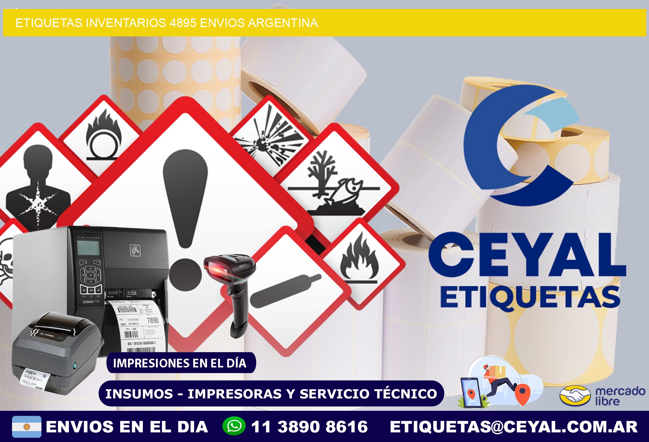 etiquetas inventarios 4895 ENVIOS ARGENTINA