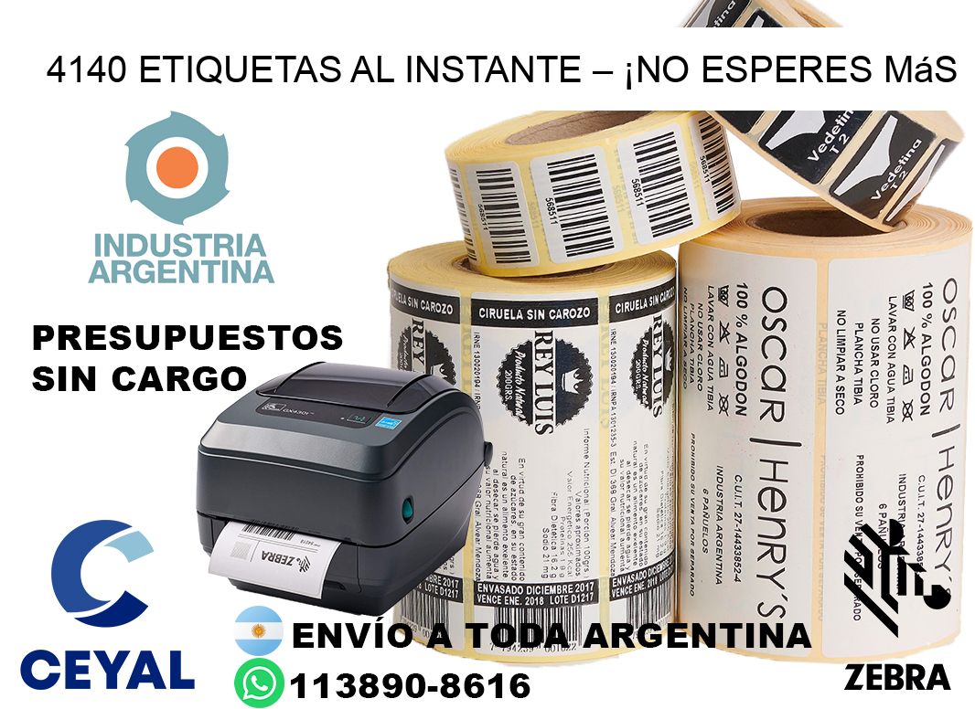 4140 Etiquetas al Instante – ¡No Esperes Más