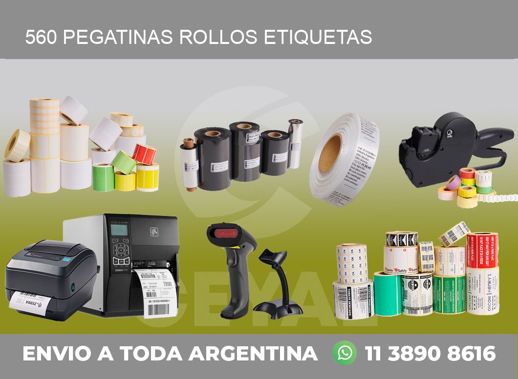 560 Pegatinas rollos etiquetas