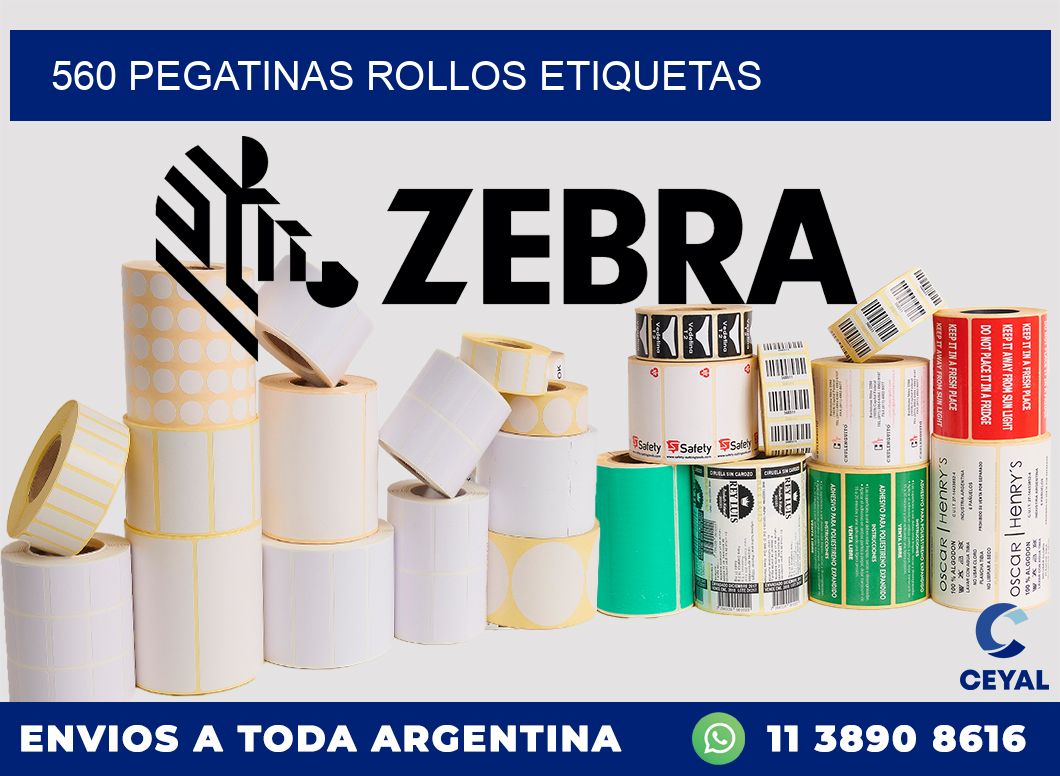 560 Pegatinas rollos etiquetas