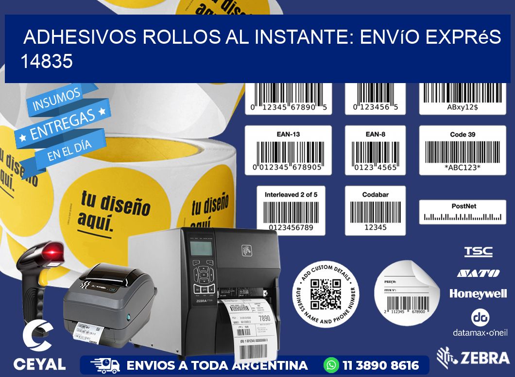 Adhesivos rollos al Instante: Envío Exprés 14835