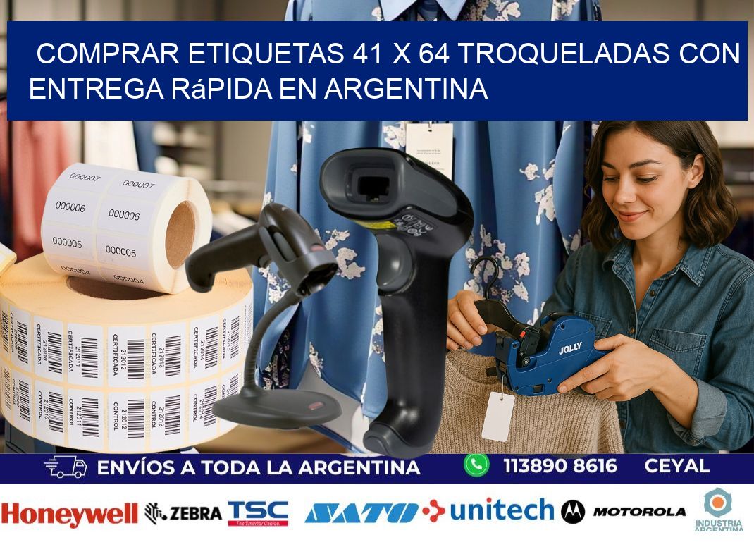 Comprar etiquetas 41 x 64 troqueladas con entrega rápida en Argentina