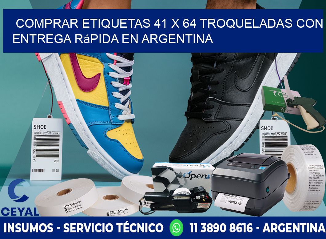 Comprar etiquetas 41 x 64 troqueladas con entrega rápida en Argentina
