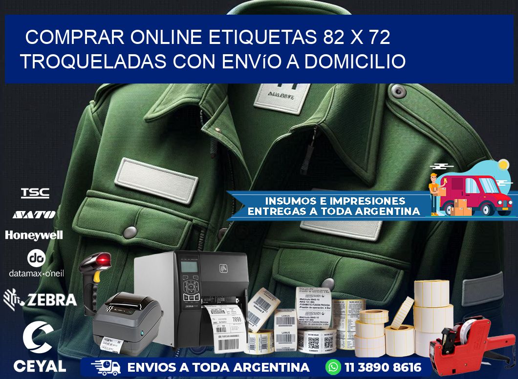 Comprar online etiquetas 82 x 72 troqueladas con envío a domicilio